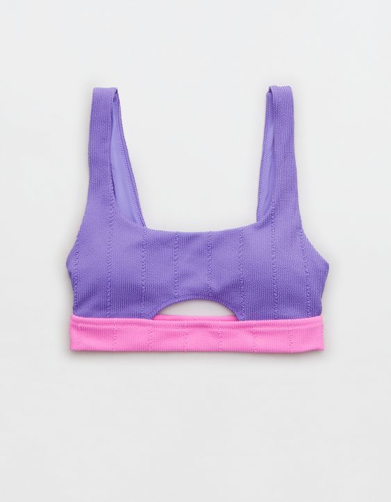 Aerie Crinkle Cut Out Scoop Bikini Top | American Eagle Outfitters (US & CA)