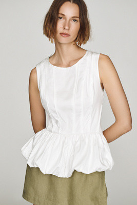 Bubble-Hem Peplum Top | Anthropologie (US)