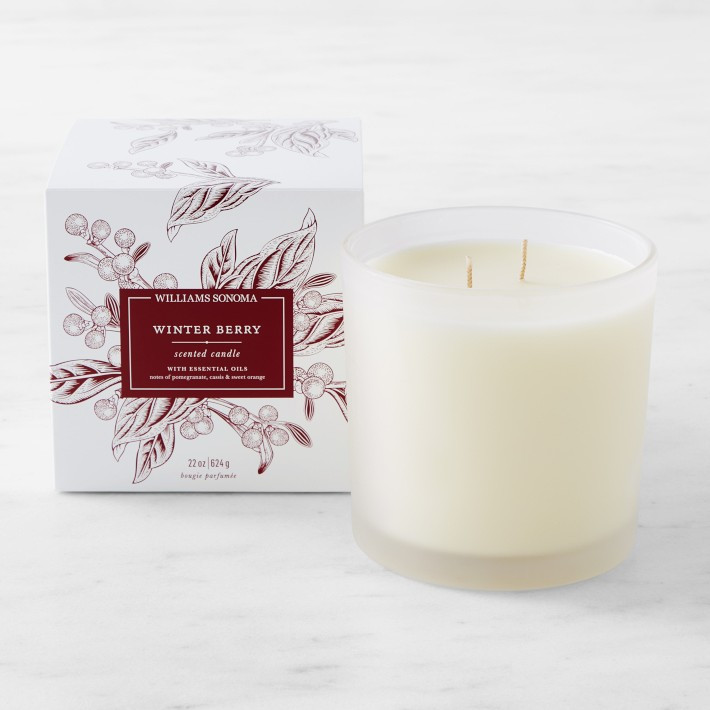Williams Sonoma Winter Berry Frosted Candle, Large | Williams-Sonoma