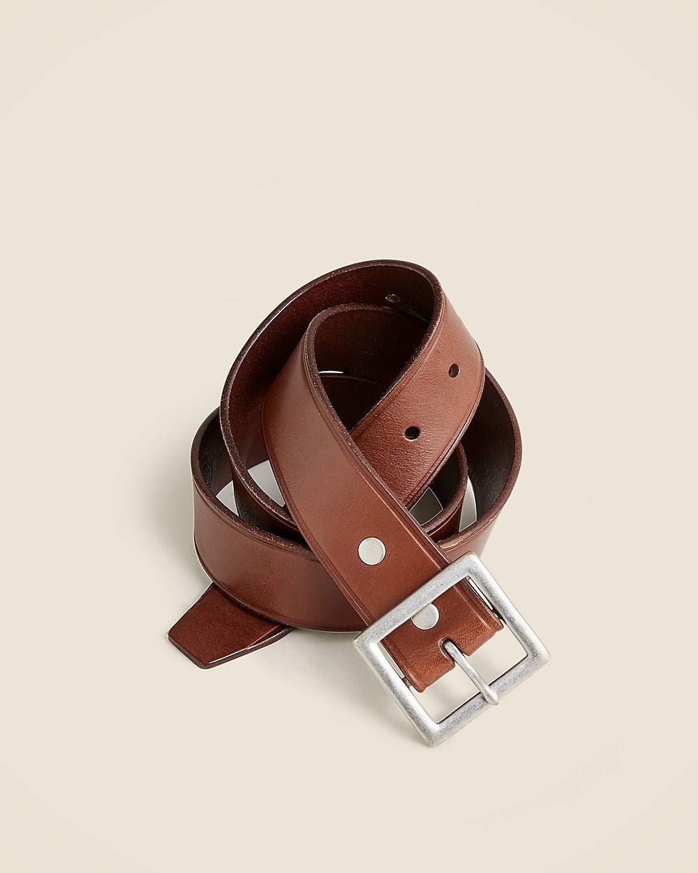 Wallace &amp; Barnes Italian leather belt with square brass buckle | J. Crew US
