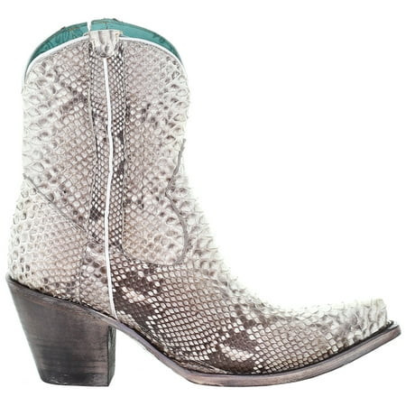 Corral Boots Womens Snakeskin Snip Toe Cowboy Ankle Boots | Walmart (US)