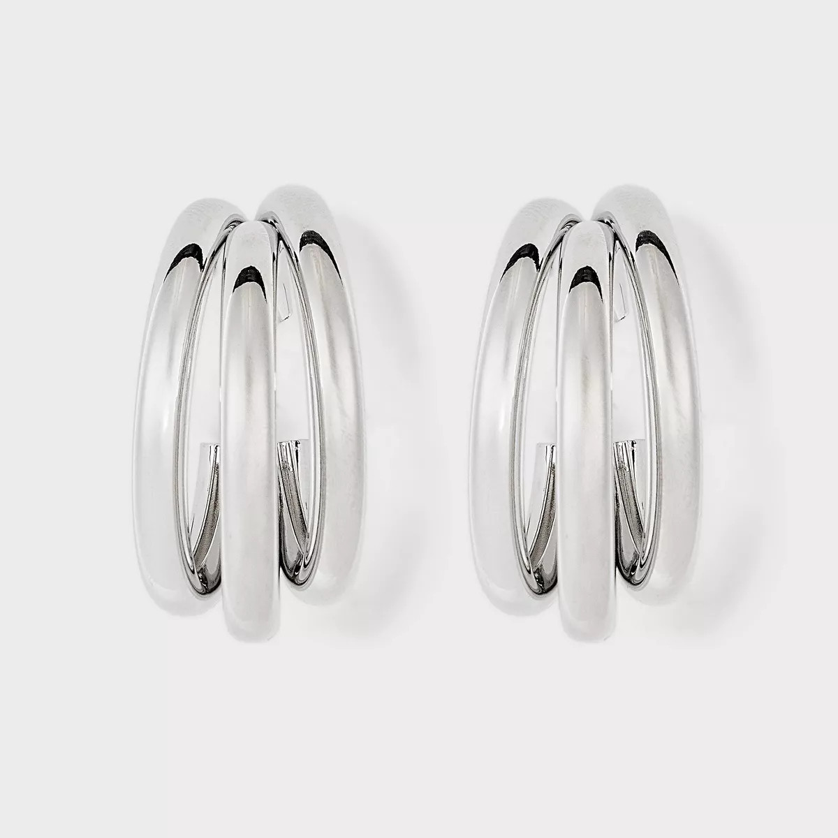 Multi Tube Hoop Earrings - A New Day™ Silver | Target