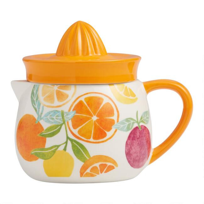 Citrus Fruit Ceramic Juicer Carafe | World Market