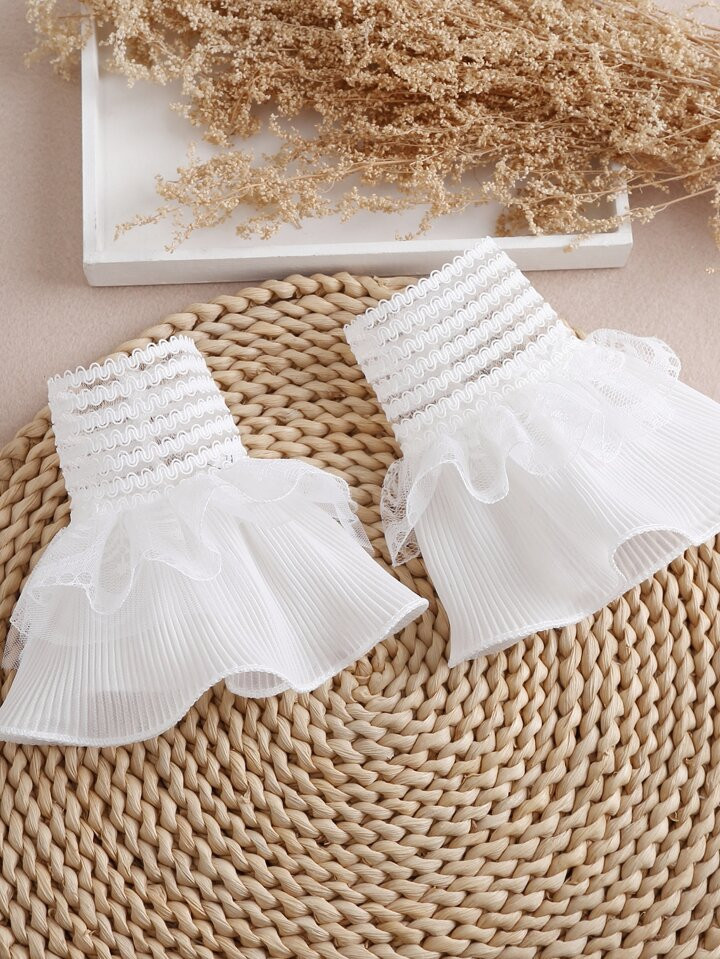 1 paar damesstof flare ontwerp decoratieve valse manchet perfect voor reisdecoratie | SHEIN