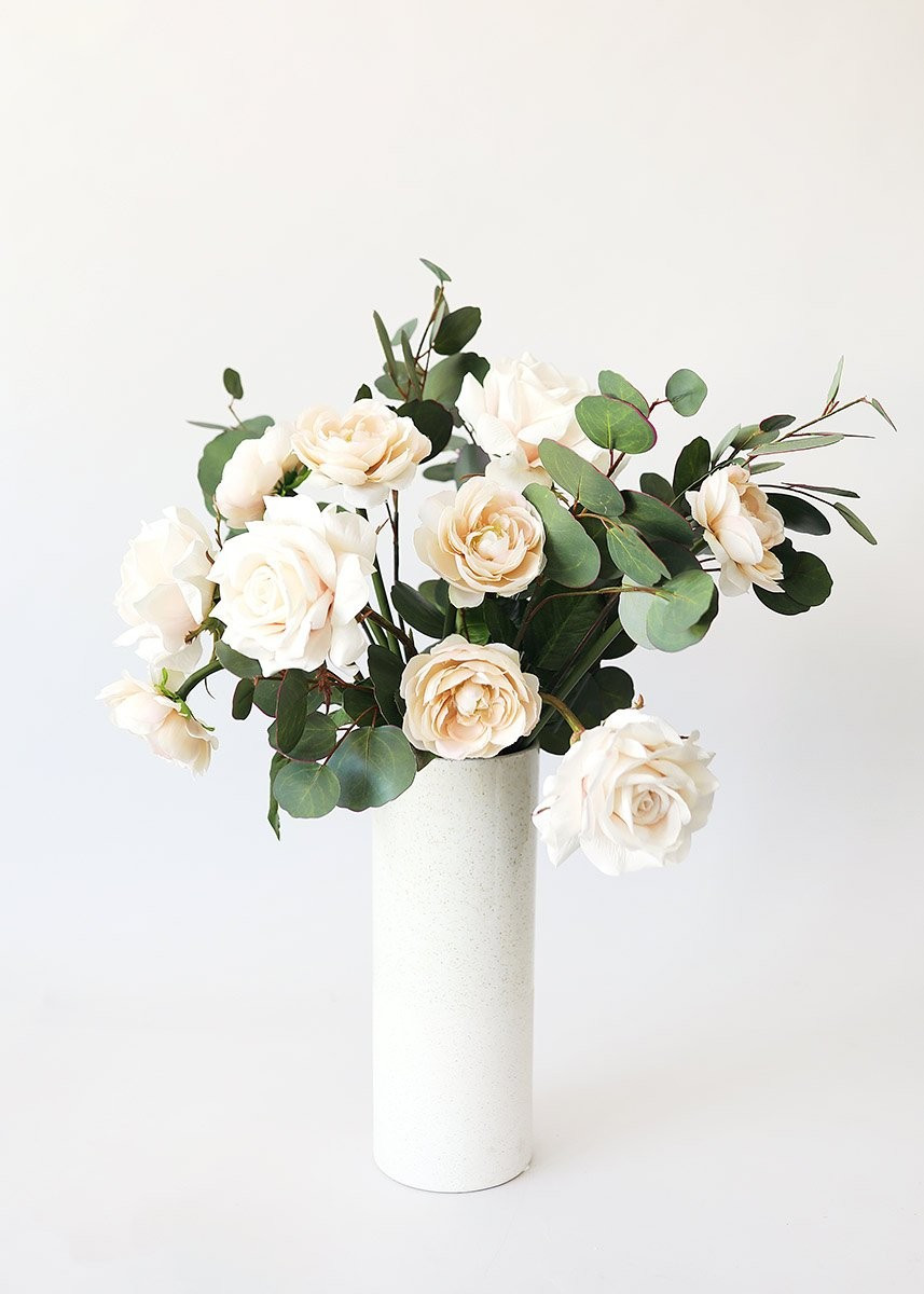 Artificial Real Touch Silver Dollar Eucalyptus Leaves - 26" | Afloral (US)