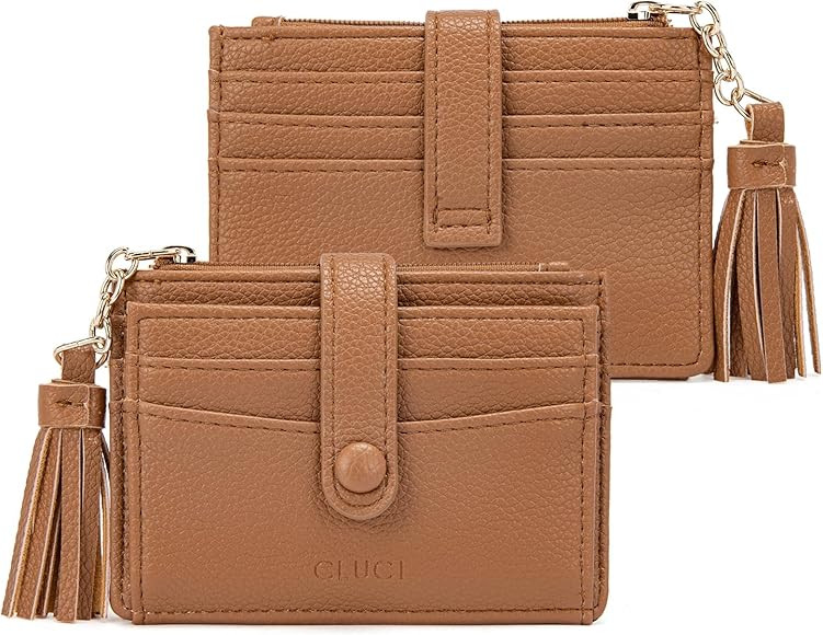 CLUCI Small Womens Wallet RFID Blocking Credit Card Holder with ID Window Leather Slim Card Walle... | Amazon (US)