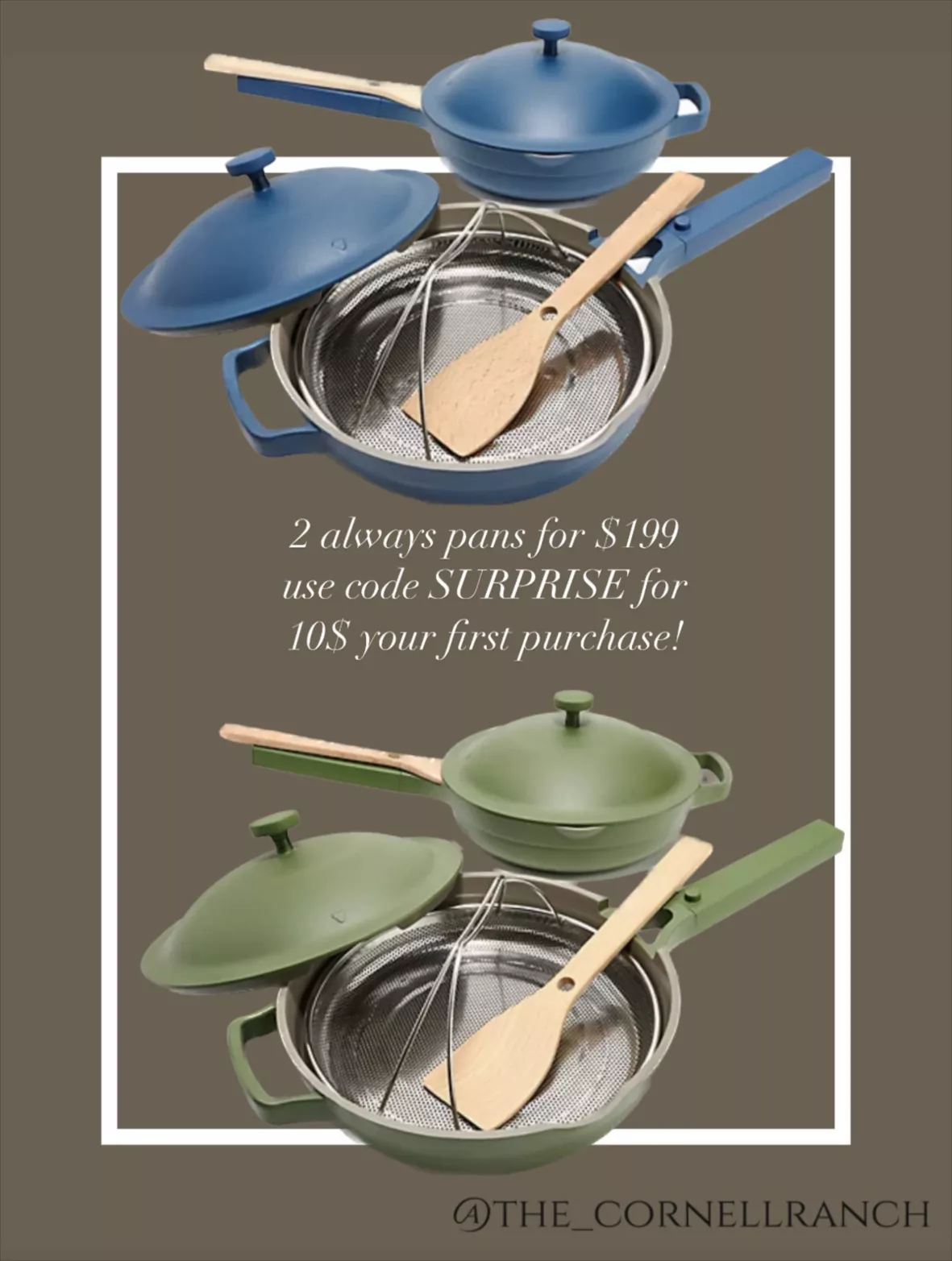 Our Place Set of 2 8-in-1 Nonstick Ceramic Always Pans on QVC 