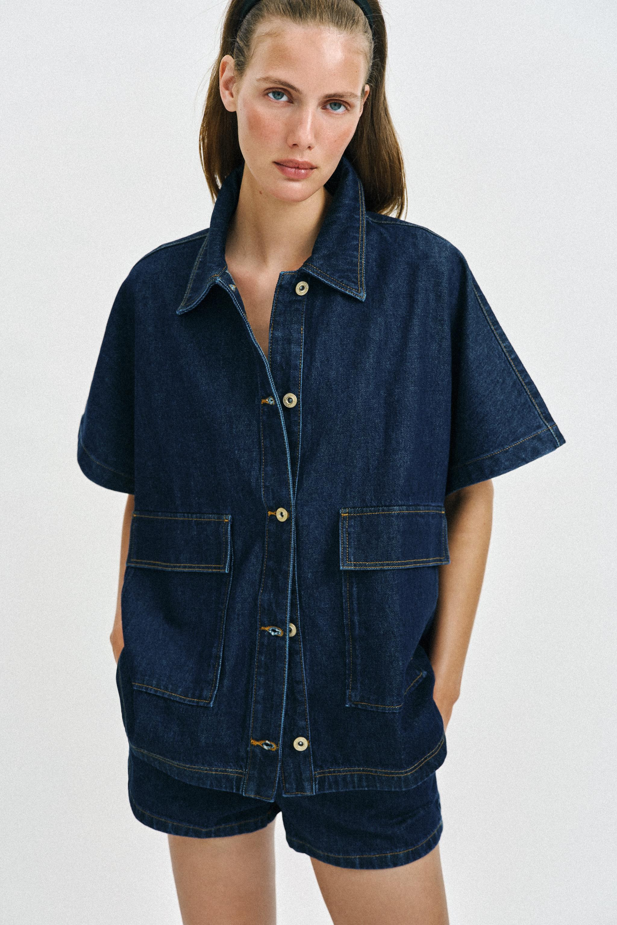 Z1975 OVERSIZED DENIM OVERSHIRT | Zara US