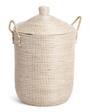 Large Round Hamper With Rope Handles | TJ Maxx