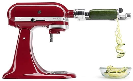 KitchenAid KSM2APC Spiralizer Plus Attachment with Peel, Core and Slice, Silver | Amazon (US)