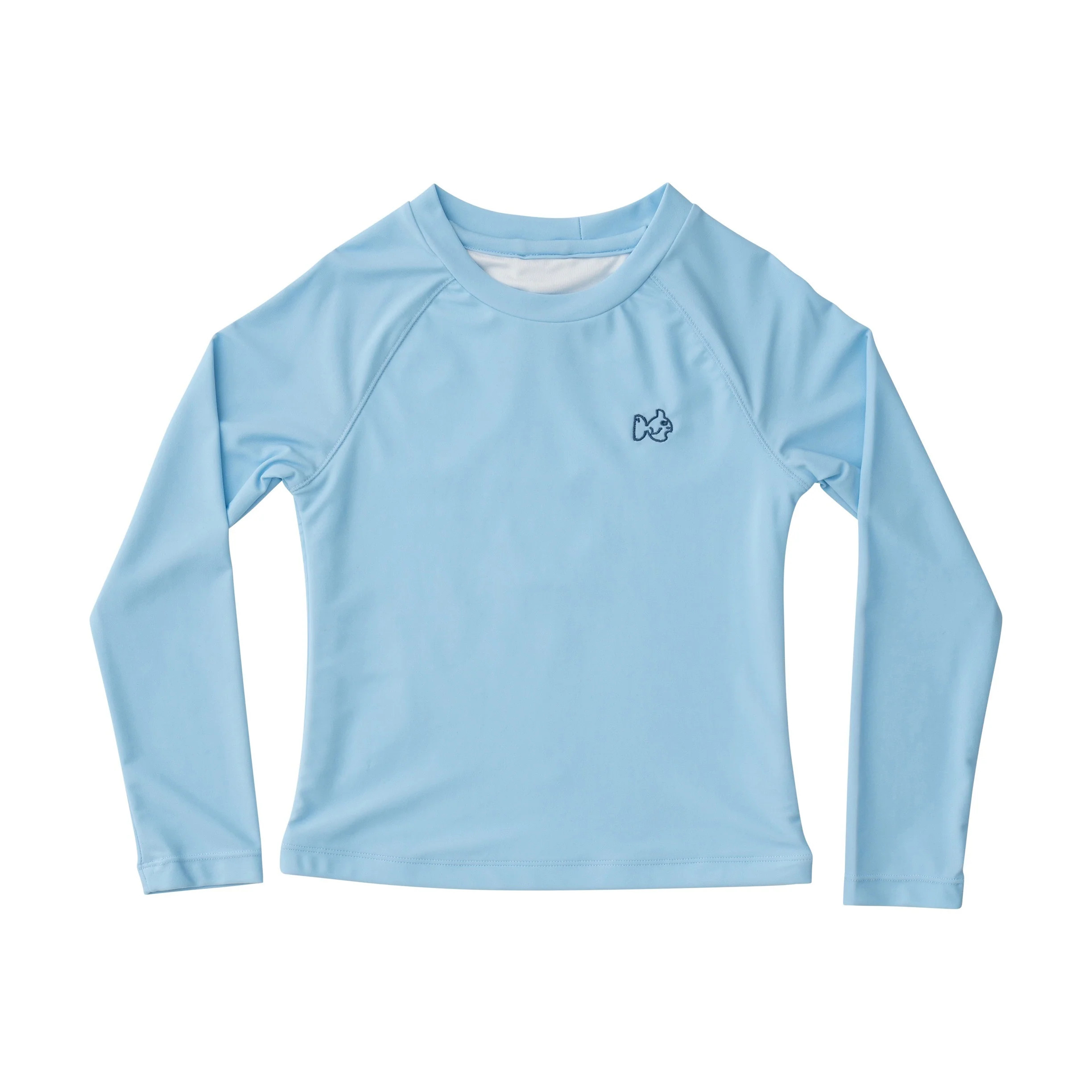 Boys' Reef Rashguard Swim Shirt in Solid Clear Sky Blue | PRODOH