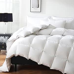 DOWNCOOL Feather Down Comforter Full Size, All Season Down Duvet Insert Full with Ultra Soft 100%... | Amazon (US)