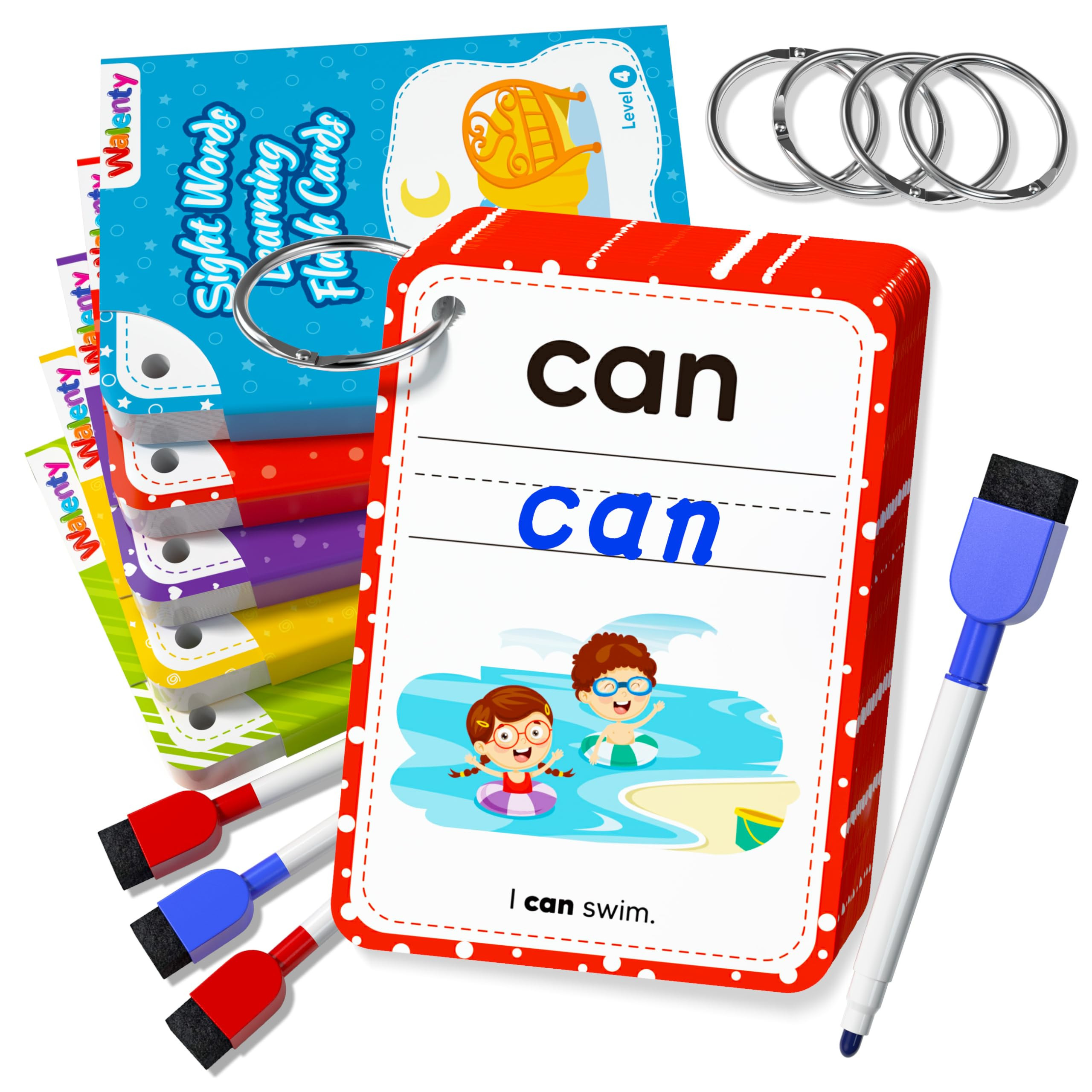 Sight Words Flash Cards Kindergarten, 250 Dolch Sight Word Writing Reading Spelling Games, Presch... | Amazon (US)