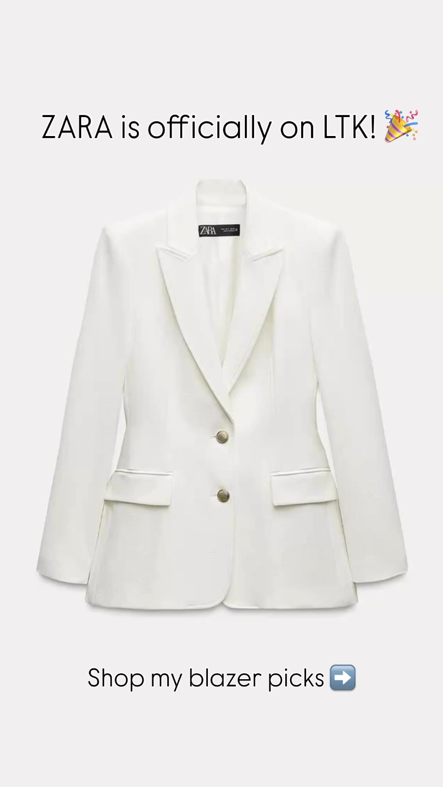 Zara is officially on LTK! 🎉 Shop my picks directly in the app! Loving these new blazers - most under $100

#LTKWorkwear #LTKFindsUnder100 #LTKWatchNow