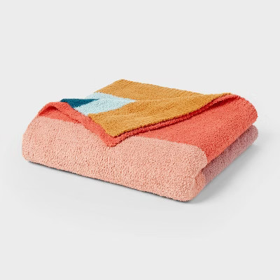 King Cozy Chenille Bed Blanket Bold Striped - Threshold™ | Target