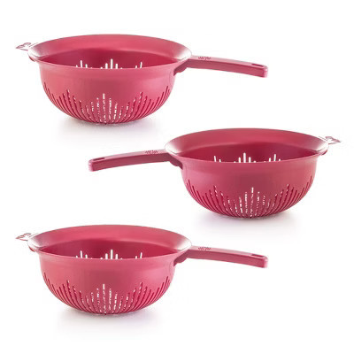YBM Home 9.75 Inch Red Deep Plastic Colander (31-1130),3-Pack | Target