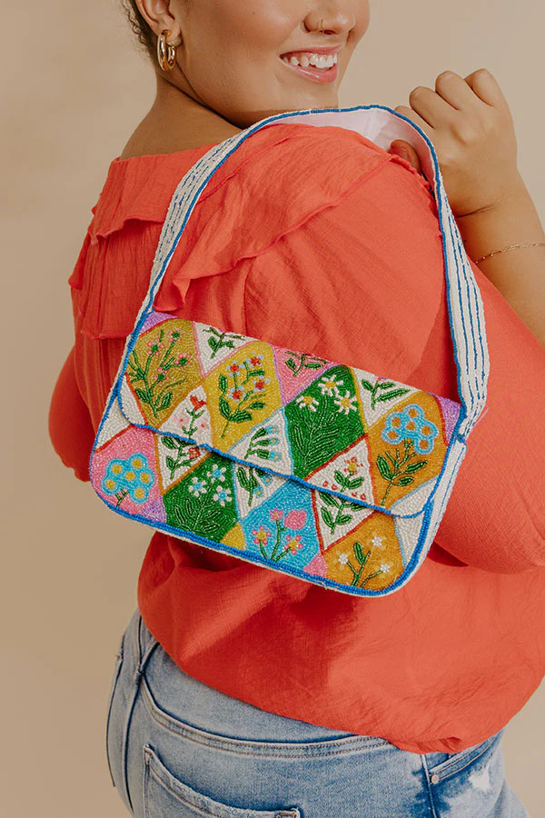 Pick Of The Patch Floral Beaded Purse | Impressions Online Boutique