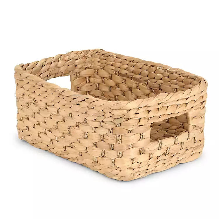 New! Small Braided Water Hyacinth Basket | Kirklands