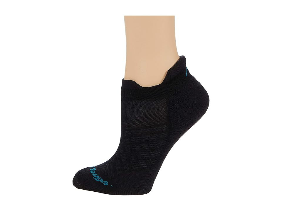 Darn Tough Vermont Run No Show Tab Ultra-Lightweight with Cushion Women's Crew Cut Socks Shoes Black : MD (US 7.5-9.5), Wool/Terry/Spandex | Zappos