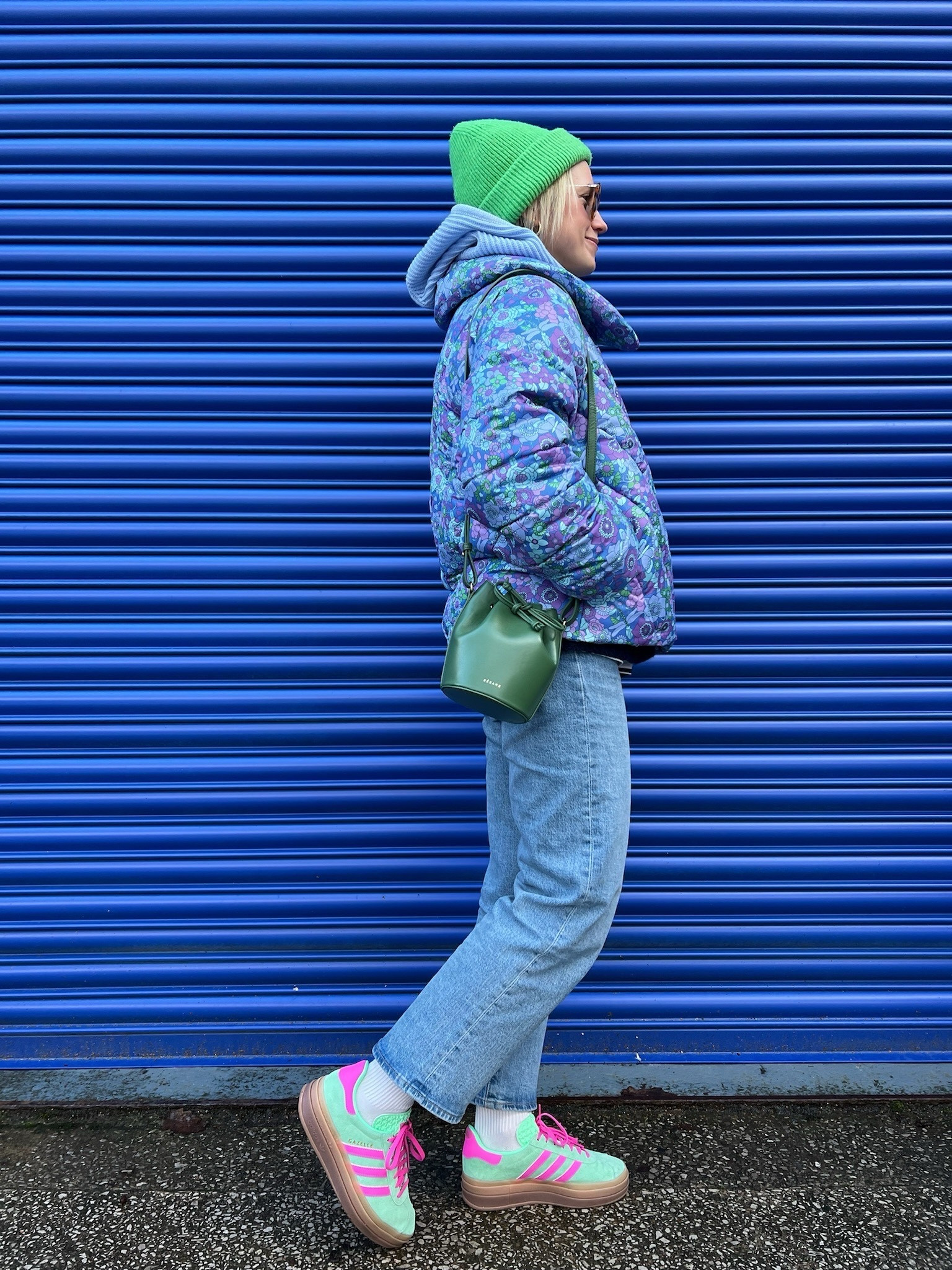 Damson madder, Levi’s, Sezane, Adidas, Primark, H&m, transitional outfit, transitional style, winter outfit, winter fashion, winter wardrobe, puffer jacket, floral puffer jacket, bucket bag, straight leg jeans, Adidas gazelle, Gazelle bold, green beanie, winter outfit ideas, style inspiration 

#LTKstyletip #LTKSeasonal #LTKeurope
