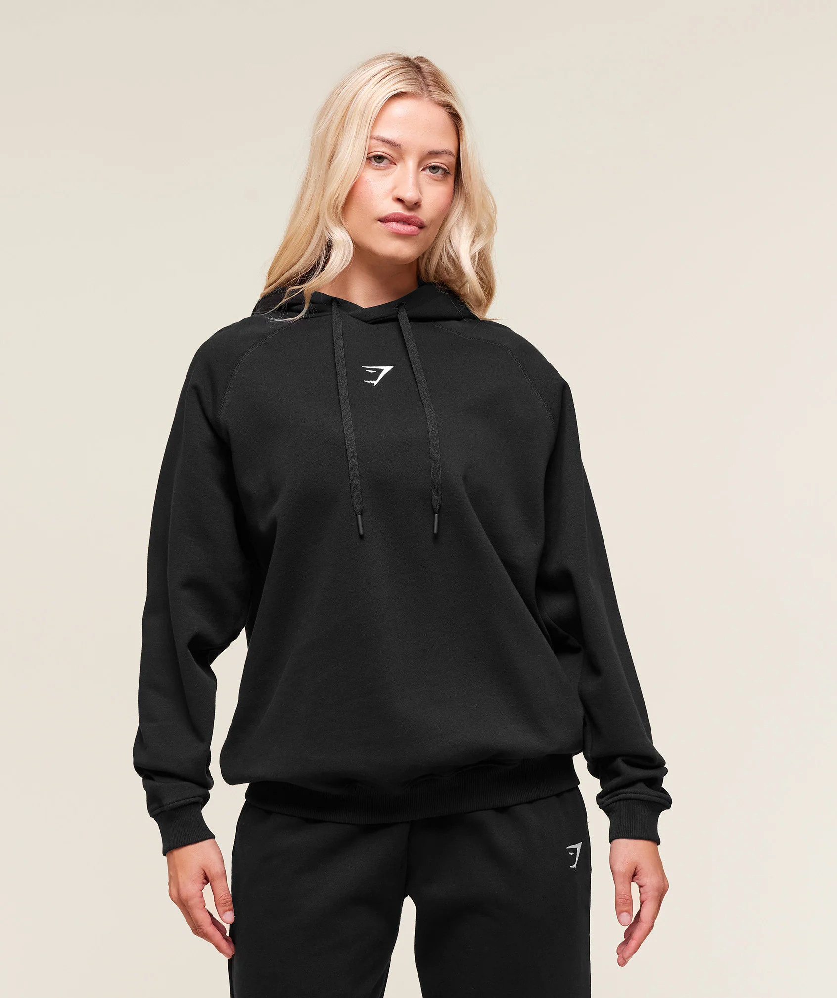 Gymshark Training Oversized Fleece Hoodie - Black | Gymshark US