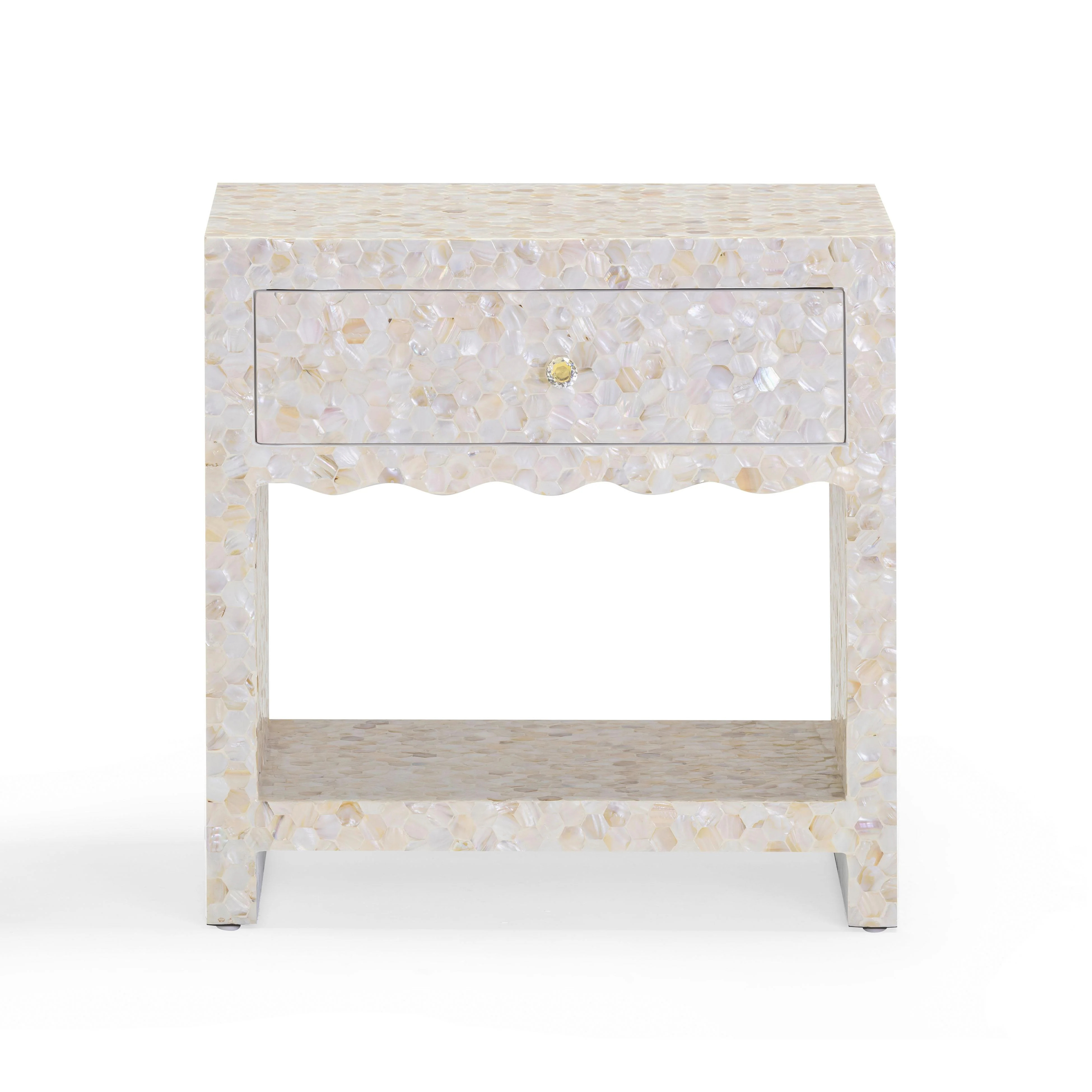 Piara 22" Natural Mother of Pearl Inlaid Nightstand With Drawer | TOV Furniture