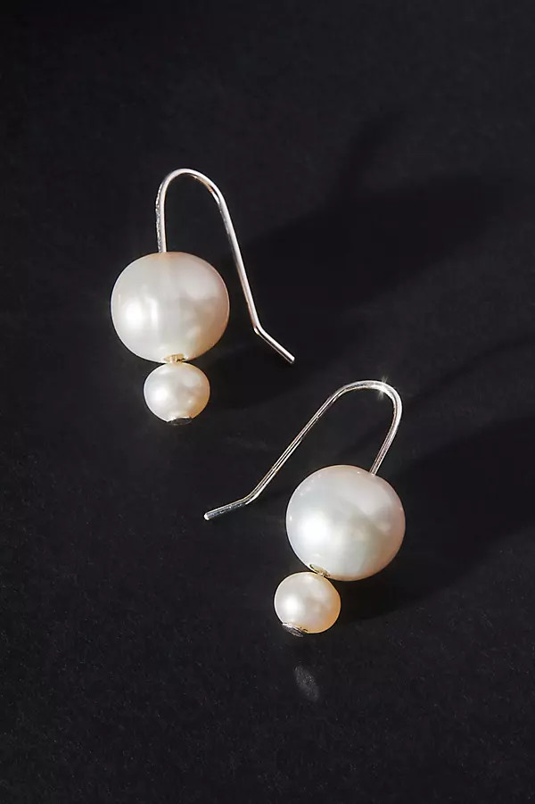 Maslo Double Orb Pearl Earrings | Anthropologie (US)
