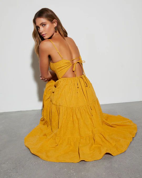 Marigold Tie Back Midi Dress | VICI Collection