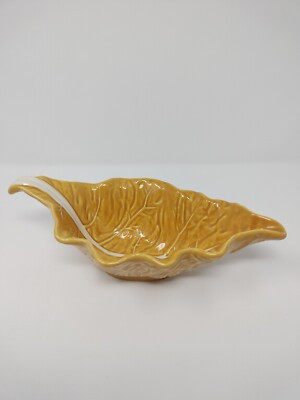 Bordallo Pinheiro Dark Yellow Cabbage Leaf Dressing/Gravy serving boat- Portugal | eBay | eBay US