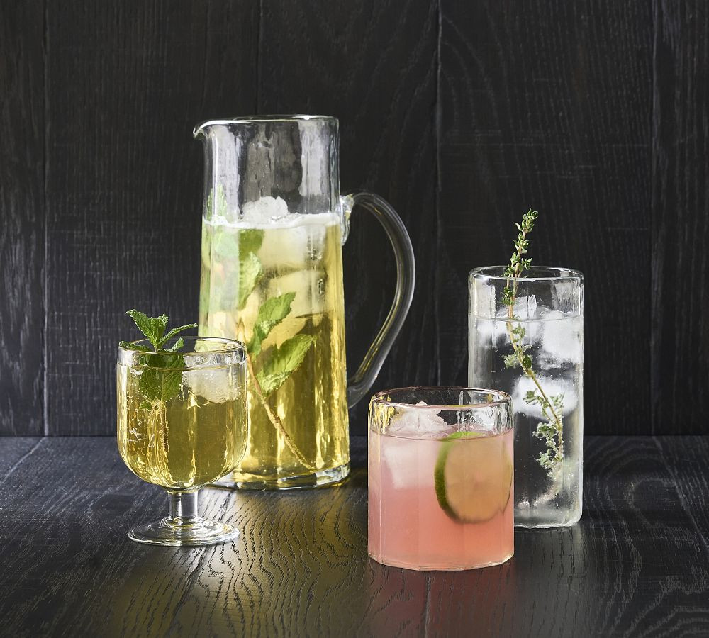 Hammered Caf\u00e9 Glass Pitcher | Pottery Barn (US)