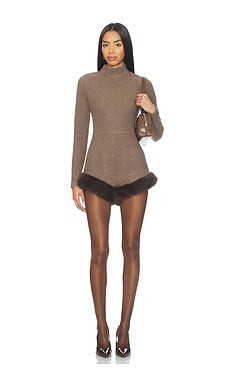 DELFI Teddy Romper in Brown from Revolve.com | Revolve Clothing (Global)