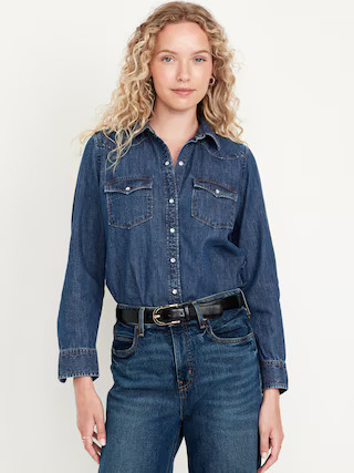Classic Button-Down Jean Shirt | Old Navy (US)