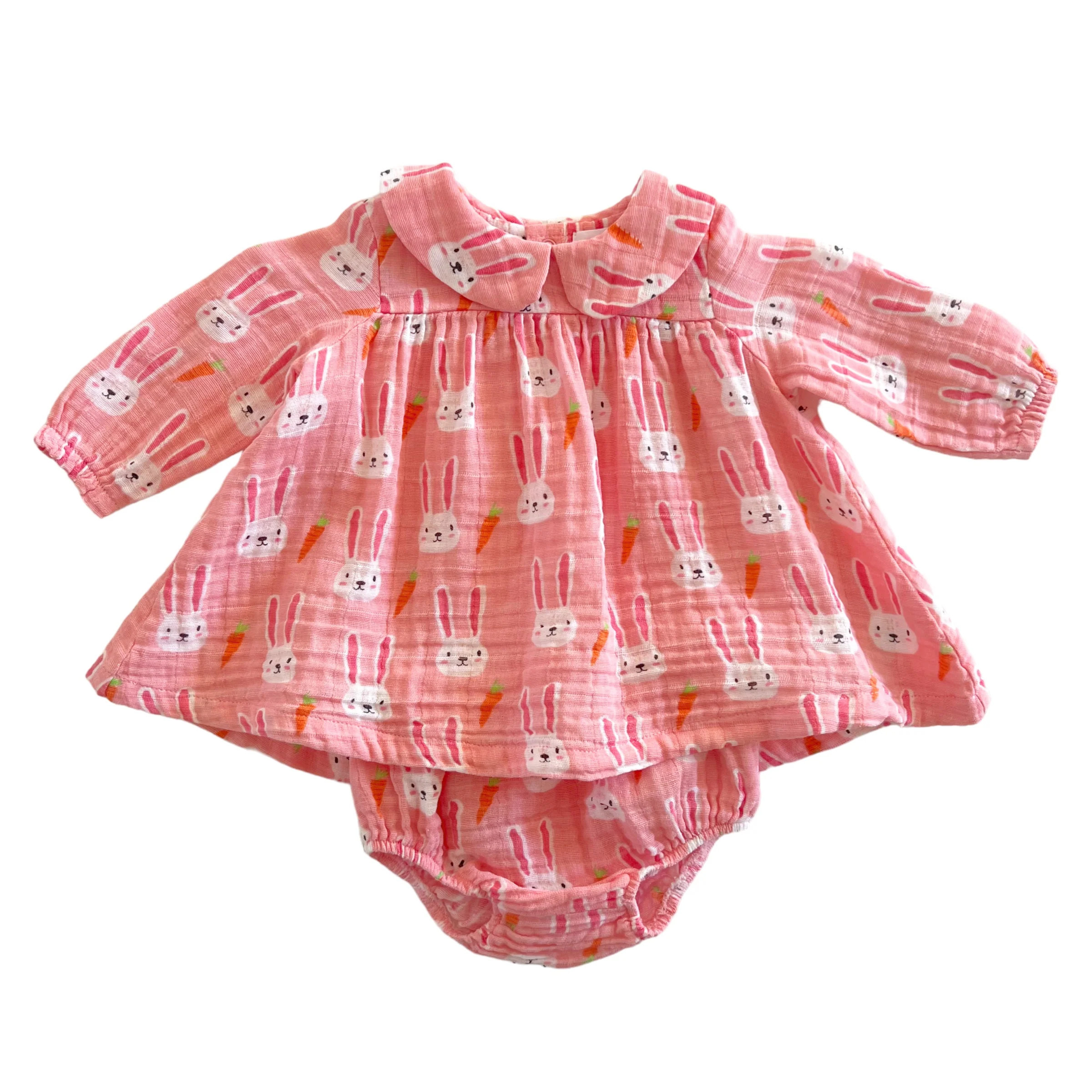 Peter Pan Collar Dress & Bloomer, Sister Bunny | SpearmintLOVE