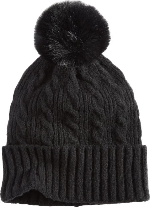Solid Color Pom-Pom Cable Knit Beanie, Created for Macy's | Macy's