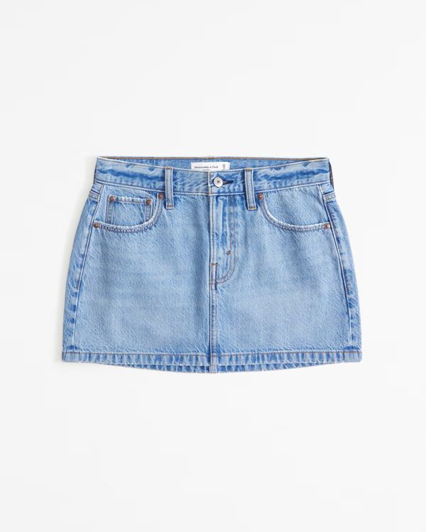 Low Rise Denim Mini Skirt | Abercrombie & Fitch (US)