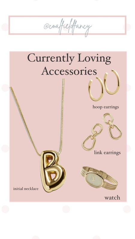 Accessories, I’m loving! Mom and I both have this watch and wear it daily. I’ve been wearing these two pairs of earrings on repeat. These pieces pair great with summer outfits, and the initial necklace.

#LTKFindsUnder50