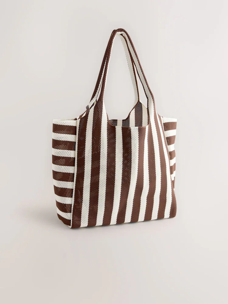 Buy Chocolate Brown Stripe Flyknit Shoulder Bag from Next Ireland | Next EU