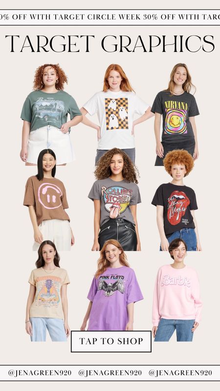 Graphic Tees | Graphics | Graphic Tshirts | Band Tees | Graphic Sweatshirt | Barbie Sweatshirt 

#LTKfindsunder50 #LTKsalealert #LTKstyletip