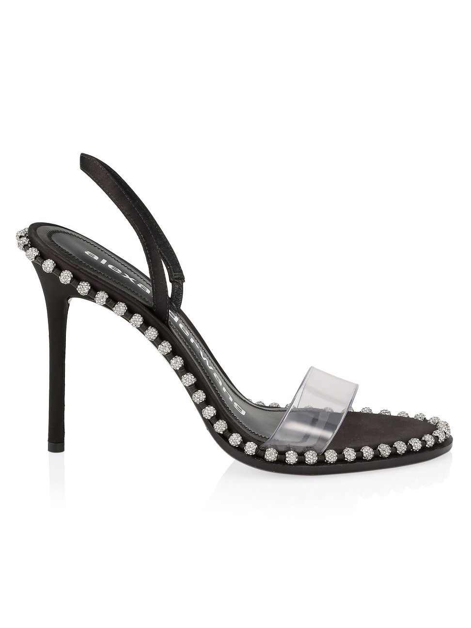 Alexander Wang Women's Nova Crystal PCV Slingback Sandals - Black - Size 40 (10) | Saks Fifth Avenue