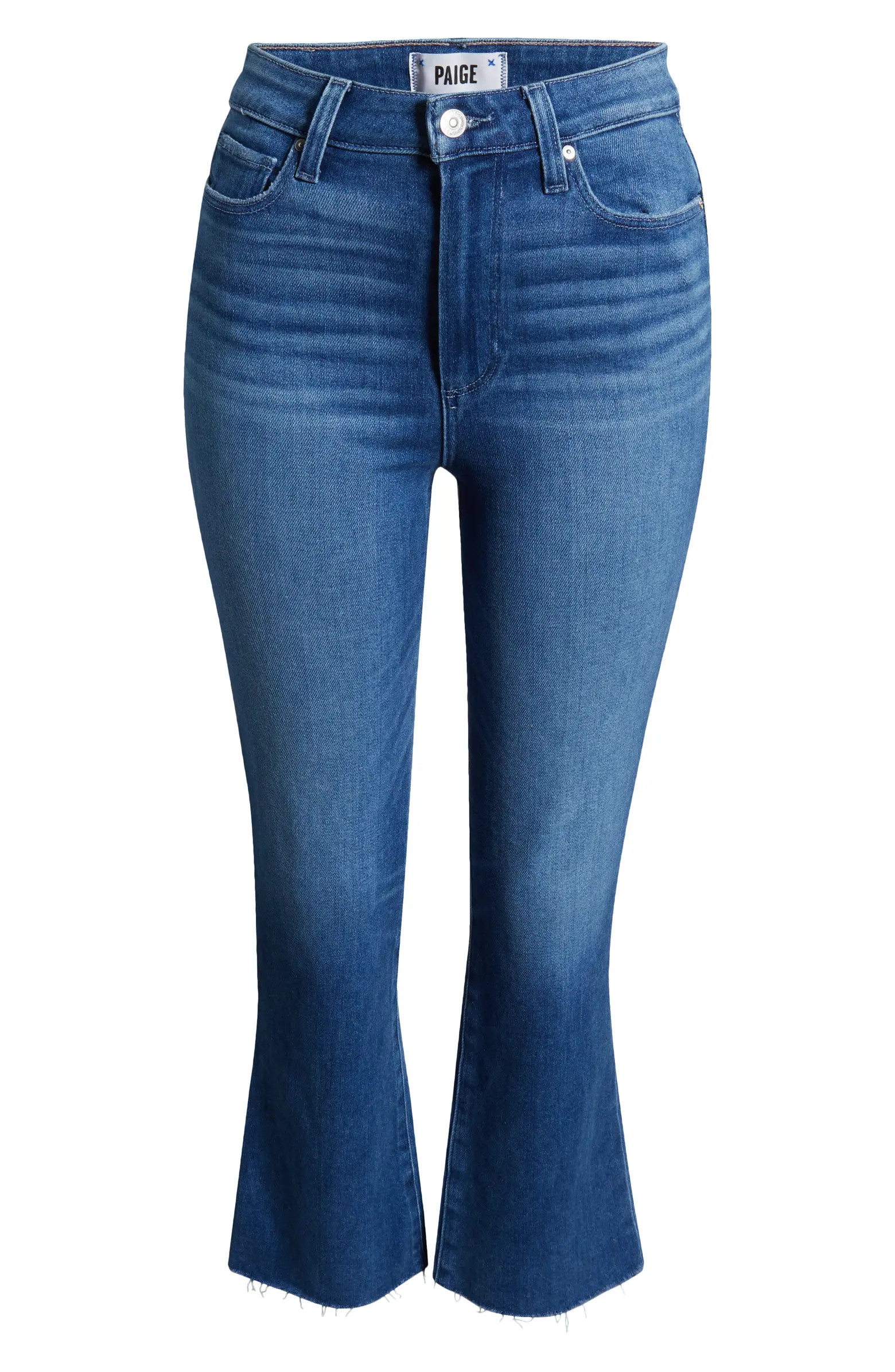 Claudine High Waist Frayed Hem Flare Jeans | Nordstrom