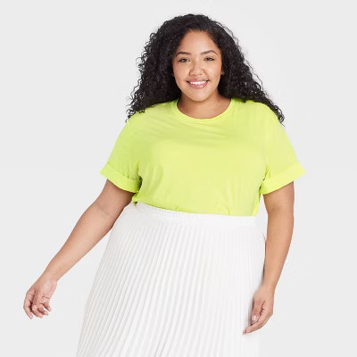 Women's Short Sleeve Cuff T-Shirt - A New Day™ | Target