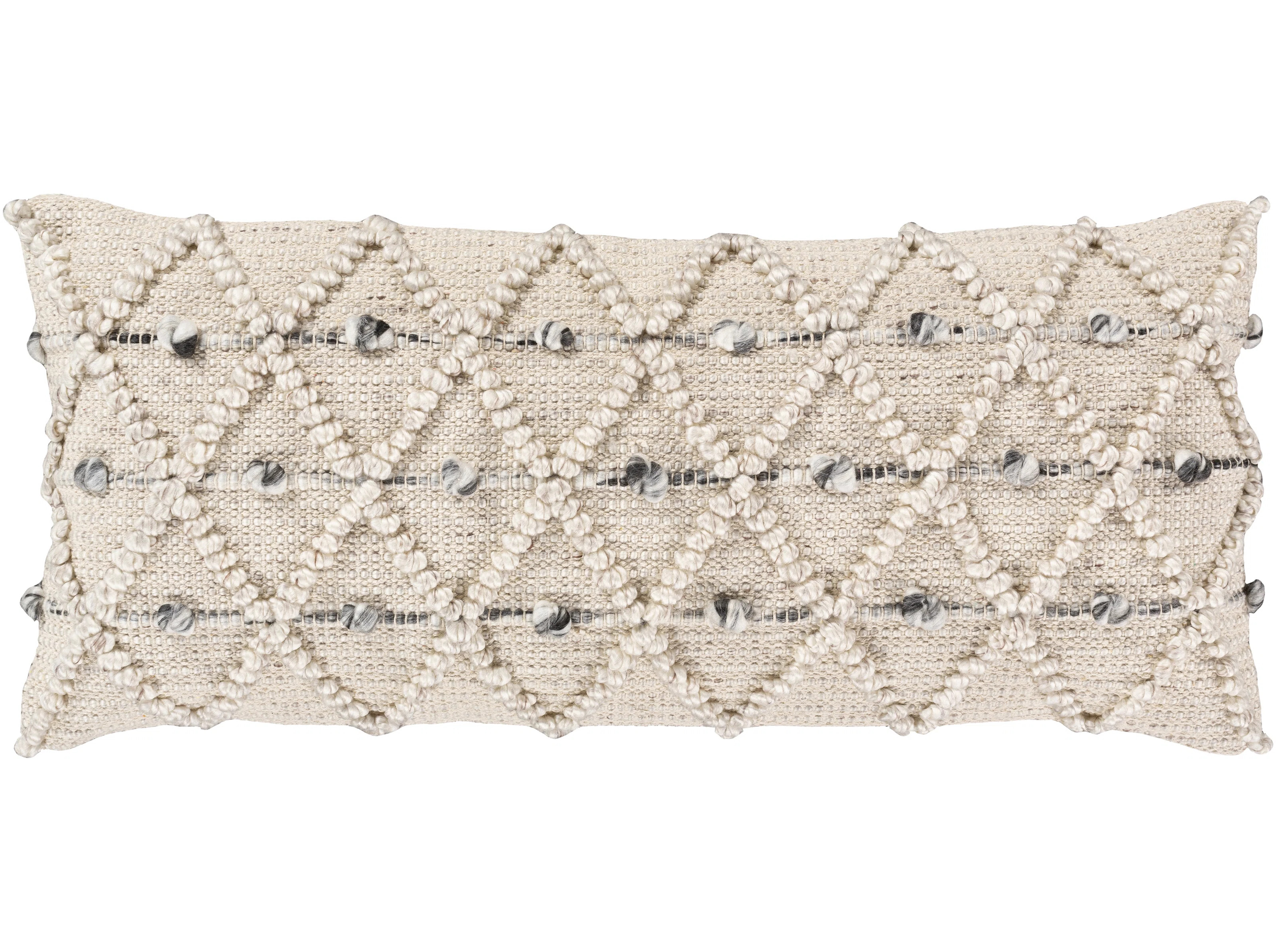 Anders Embroidered Cotton Blend Reversible Throw Pillow | Wayfair North America