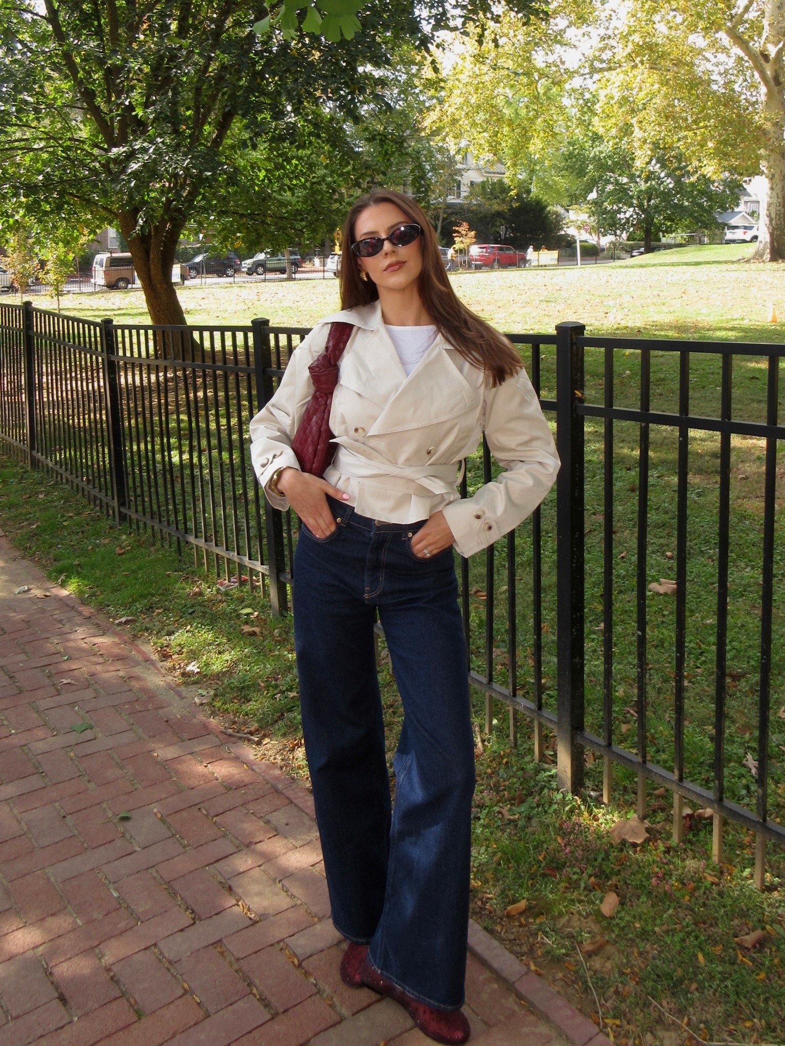 Fall jacket, trench coat, cropped trench, fall trench, light trench, jacket for fall, coat for fall, fall outerwear, fall layers, fall coat, fall outfit, autumn outfit, burgundy bag, dark red bag, dark denim, wide leg denim, wide leg jeans, dark wash denim, dark wash jeans, light weight jacket, best jackets for fall, best fall jackets, easy to style jackets, affordable fall jackets, date outfit, errands outfit, drop off outfit, casual outfit, date night outfit, girls night outfit, winery outfit, wine tasting outfit, brunch outfit

#LTKStyleTip #LTKFindsUnder50 #LTKSeasonal