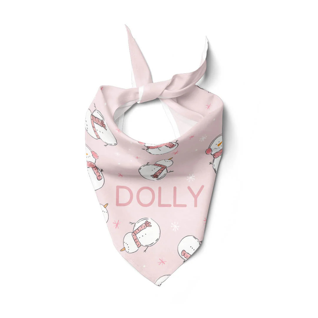 Frosty Friends Personalized Pet Bandana | Pink | Caden Lane