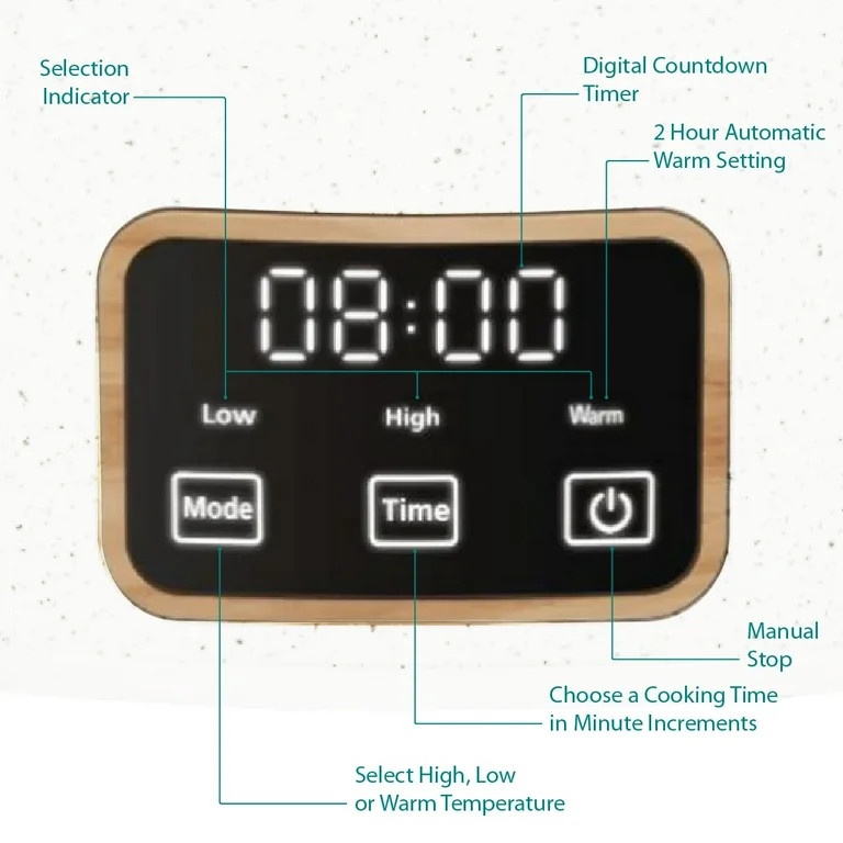 The Pioneer Woman 6 Qt Digital Slow Cooker with Locking Lid, Linen Speckle | Walmart (US)