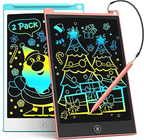TECJOE 2 Pack LCD Writing Tablet, 8.5 Inch Colorful Doodle Board Drawing Tablet for Kids, Kids Tr... | Amazon (US)