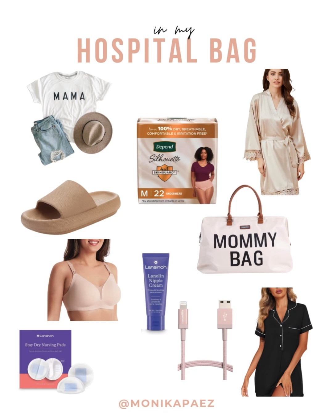 Hospital Bag 
#postpartum #delivery #birth #hospitalbagformom #baby #bump #revovery #mother #bags 

#LTKfamily #LTKbaby #LTKbump