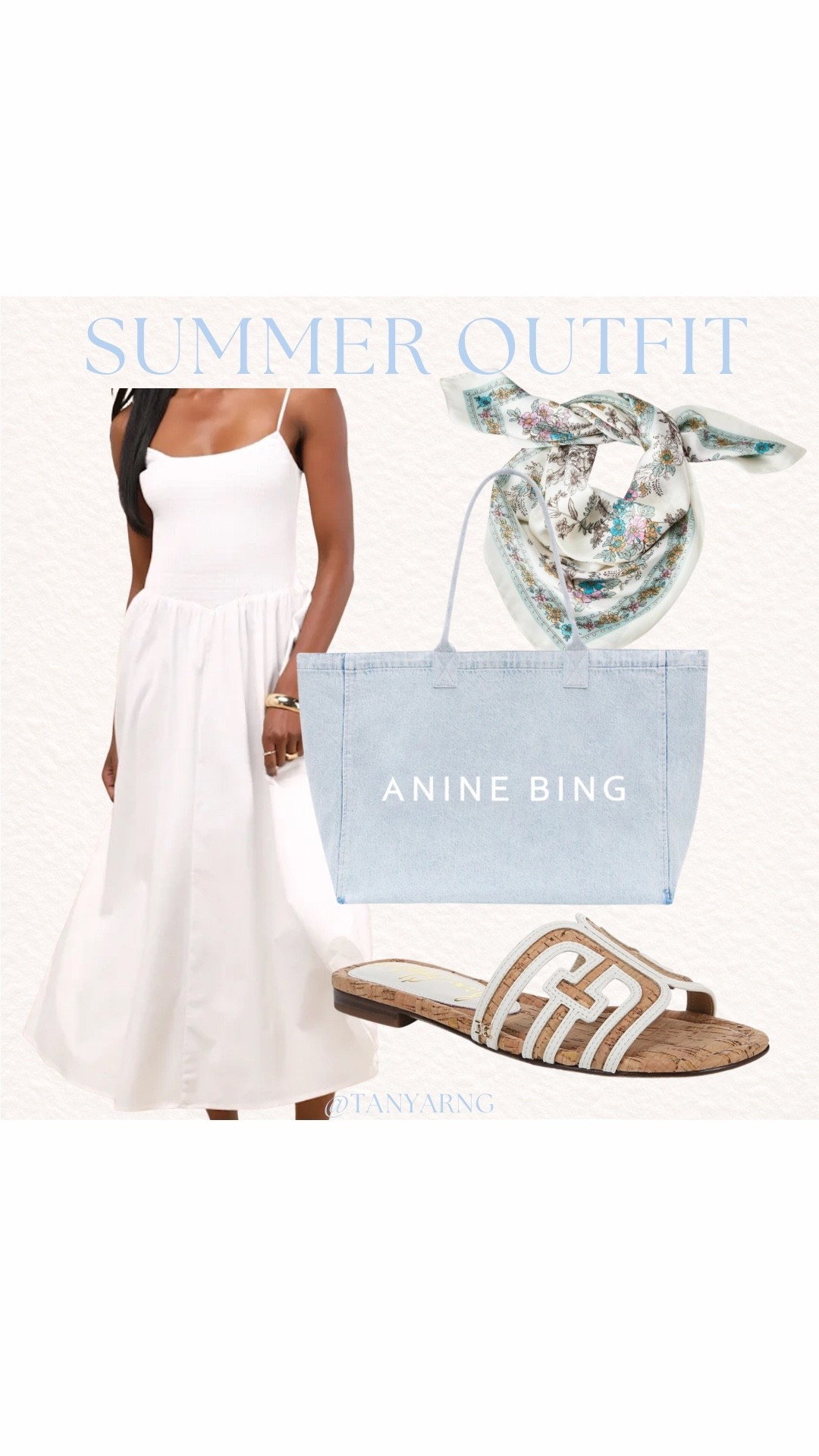 Summer outfit | anine bing denim tote | summer dresses | spring outfit | sandals 

#LTKootd #LTKOver40 #LTKMothersDay