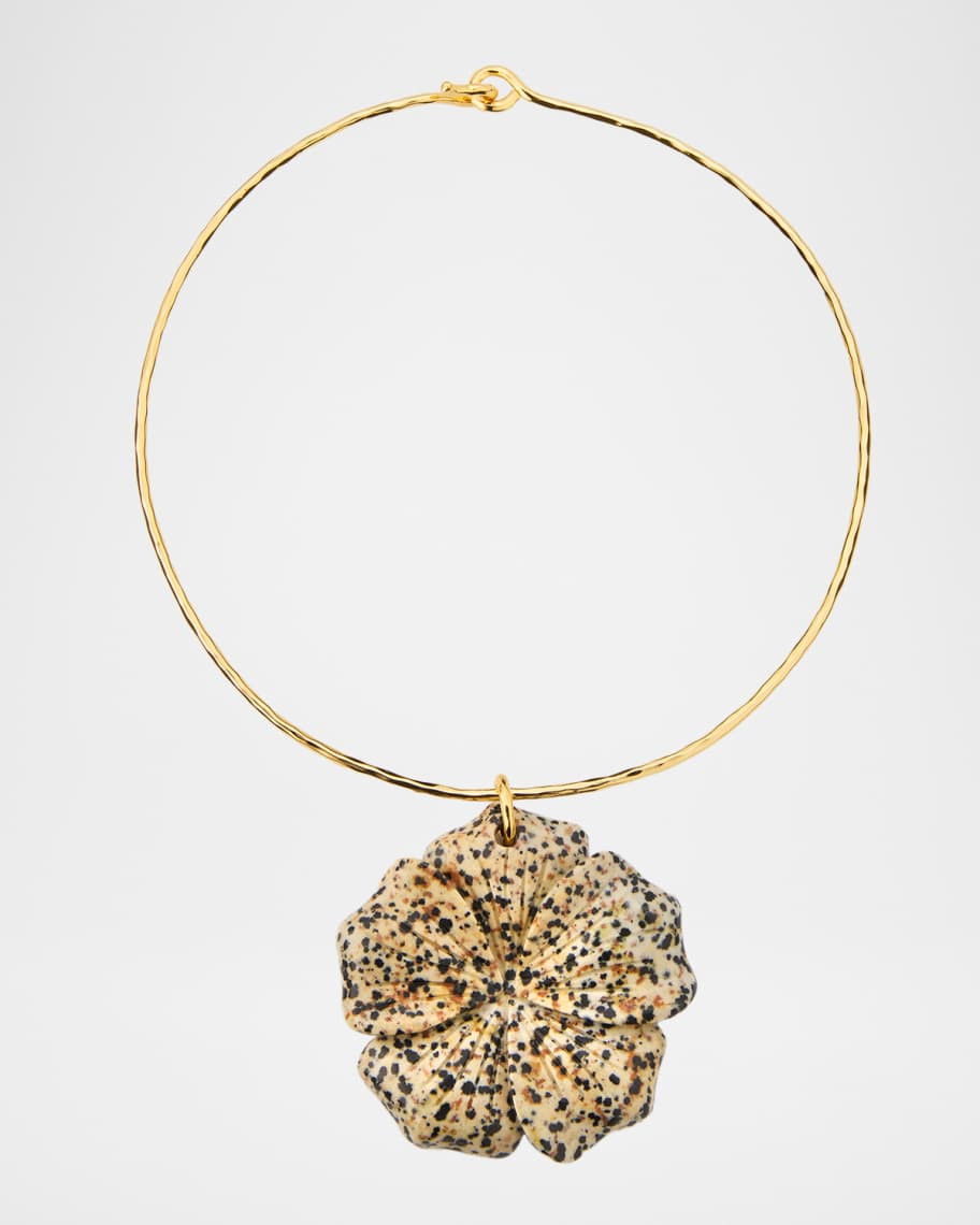 Dalmatian Jasper Flower Collar | Neiman Marcus