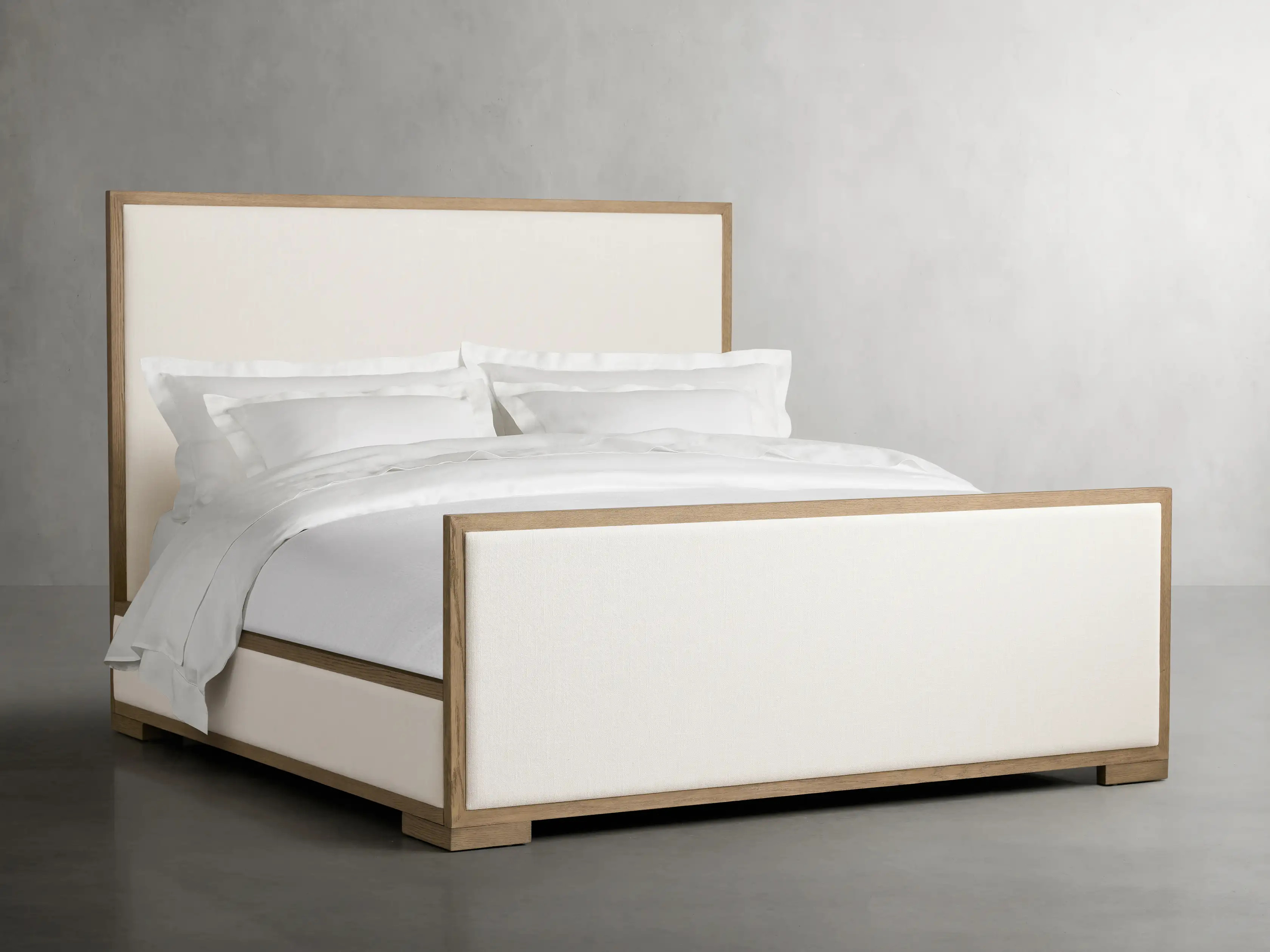 Darien Panel Bed with High Footboard in Fawn | Arhaus